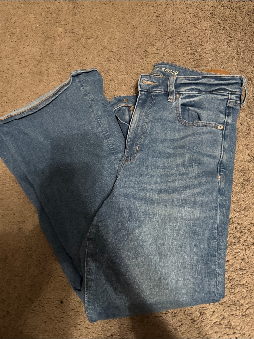 American eagle super hi rise flare jeans 12 short